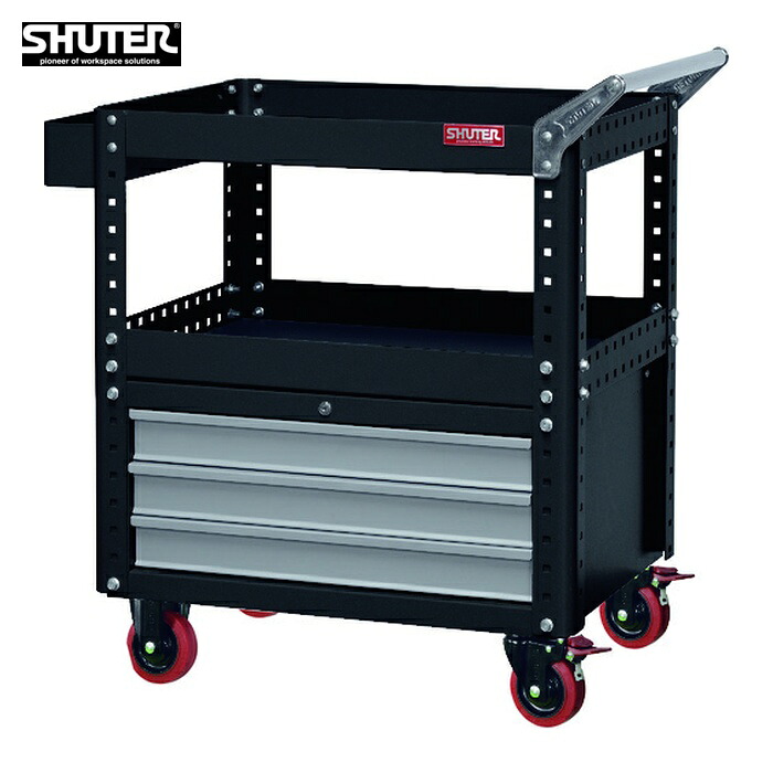 SHUTER CT-3B-BK 重量カート CT-3B ブラック (1台)|工具ランド いたわり館