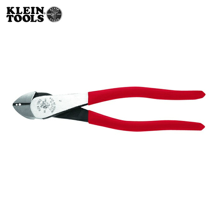 KLEIN TOOLS D243-8 ニッパ 200mm 皮むき穴付 (1丁)