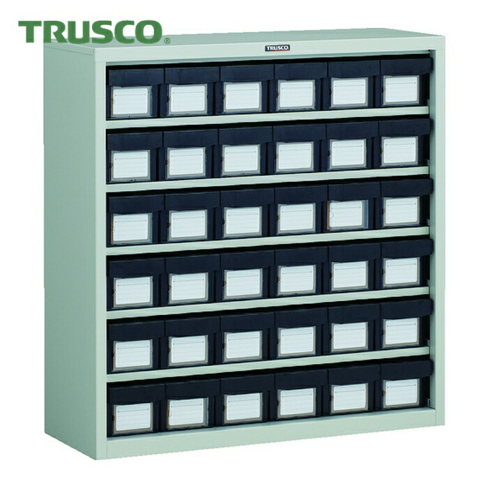 トラスコ TRUSCO コンテナラックケース バンラックケース L型 導電引出小X36個 H880 (1台) D305L-36S|工具ランド いたわり館