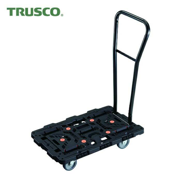トラスコ TRUSCO 継ぎ合わせる式脂製平台車 ビートル 700X450 自在3輪 脱着式手持ち部分付 (1台) BT700J3H-E100 物流・運搬器具-台車-DIY・工具