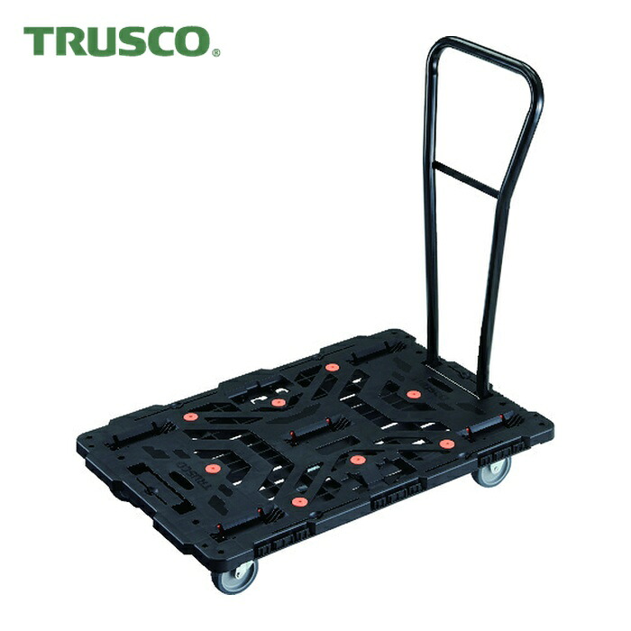 トラスコ TRUSCO 繋ぎ合わせる式脂製平台車 ビートル 900X600 自在3輪 脱着式手持ち部分付 (1台) BT900J3H-E100