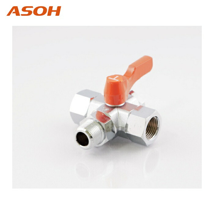 アソー ASOH BX-3222R-O2 外×内ネジ型(Tポート)(RoHS指令相当品) PT1/4×PT1/4 (1個)