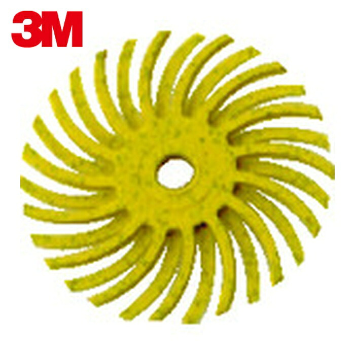 3M スリーエム BR DISC 80 1X1/8 ラジアル・ブリッスルディスク #80相当 黄 25.4mm (24個)