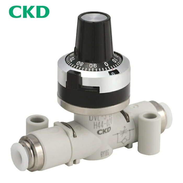 CKD DVL-S-10-H1010-400 スピードコントローラ ダイヤル付ニードルバルブ DVLシリーズ (1個)