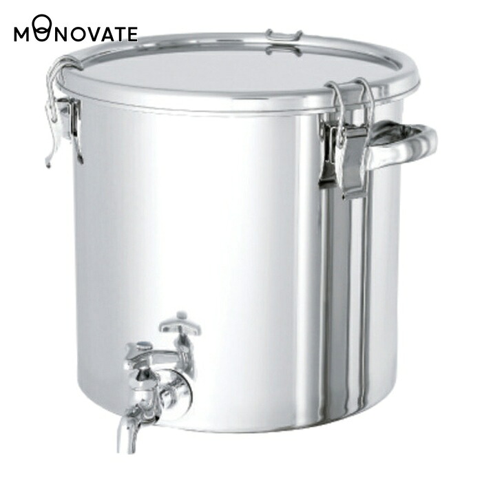 MONOVATE ステンレスタンク ストレート密閉タンク(蛇口付) 10L (1個) CTH-W-24