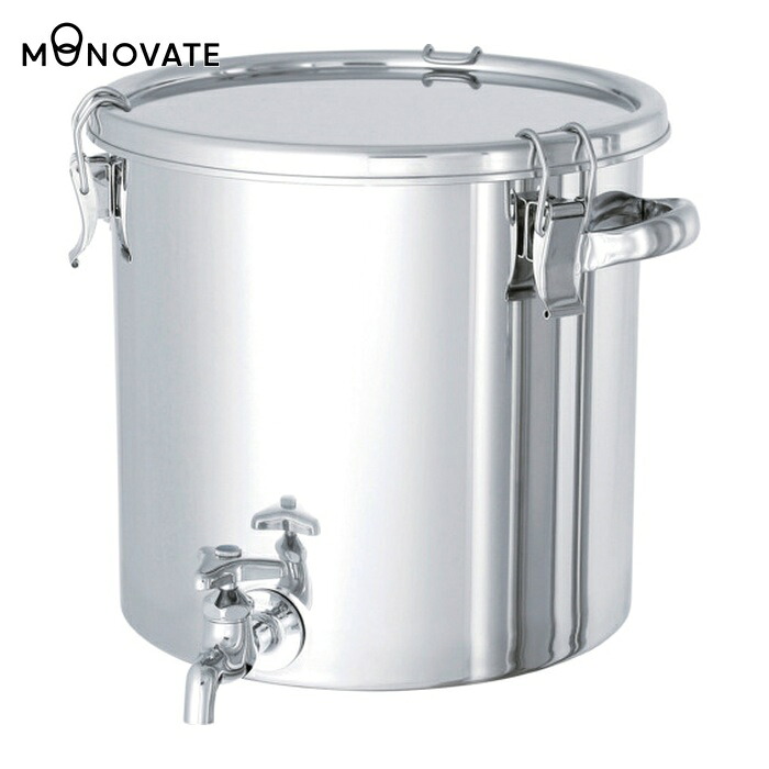 MONOVATE ステンレスタンク ストレート密閉タンク(蛇口付) 20L (1個) CTH-W-30|工具ランド いたわり館