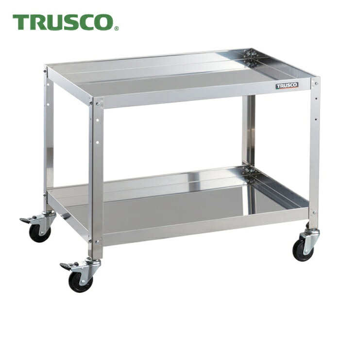 トラスコ TRUSCO ステンレスワゴン クリーンラビット 75φゴム車鉄金具 750×500×H600 2段 (1台) CRB-672 29,413円