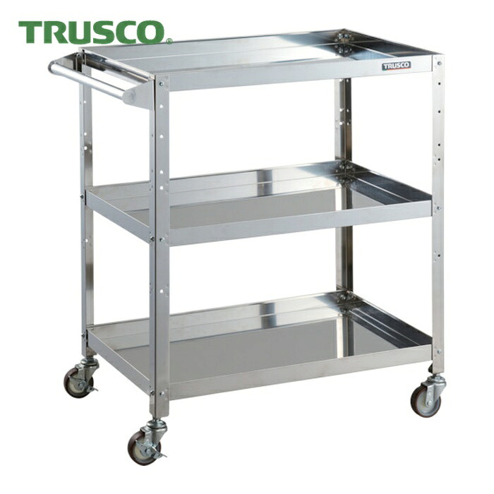 トラスコ TRUSCO ステンレスワゴン クリーンラビット 75φウレタン車SUS金具ハンドル付 (1台) CRB-973HSU 48,342円