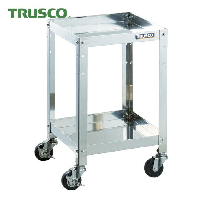 トラスコ TRUSCO ステンレスワゴン クリーンラビット 75φ導電車SUS金具 600&times;400&times;H810 3段 (1台) CRB-863SD｜工具ランド　いたわり館