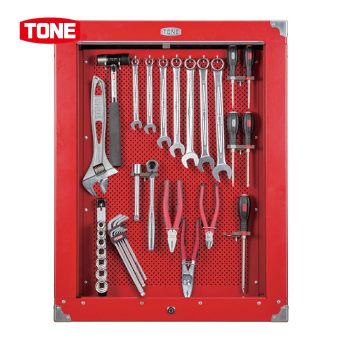 TONE トネ CS410 整備用工具セット シャッター付サービスボードセット新ハーフボードC50B仕様 36点セット (1S)|工具ランド いたわり館