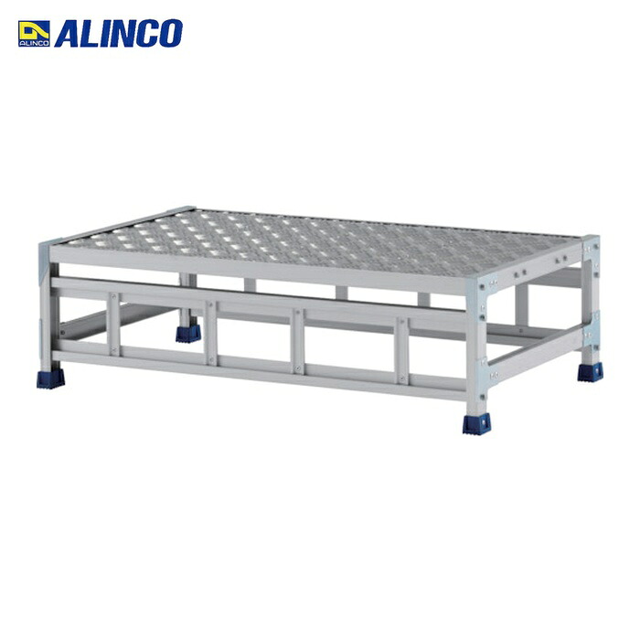 アルインコ ALINCO 作業台(天板縞板タイプ)1段 天板寸法1000×600mm高0.3m (1台) CSBC131WS