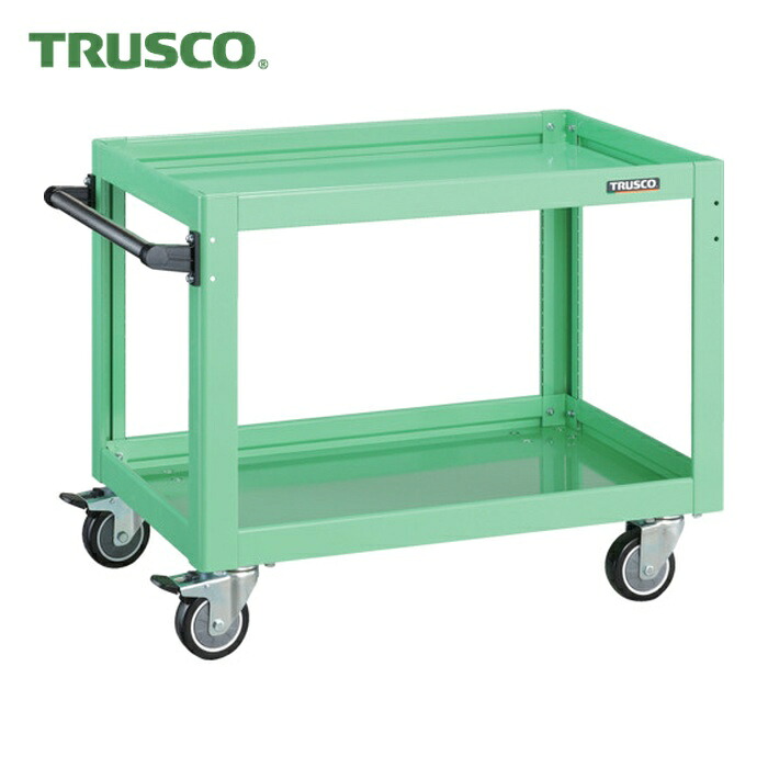 トラスコ TRUSCO ツールワゴン ドルフィン 750&times;500 4輪自在 ウレタン車輪 ヤンググリーン (1台) DLWS-672UJ-YG｜工具ランド　いたわり館