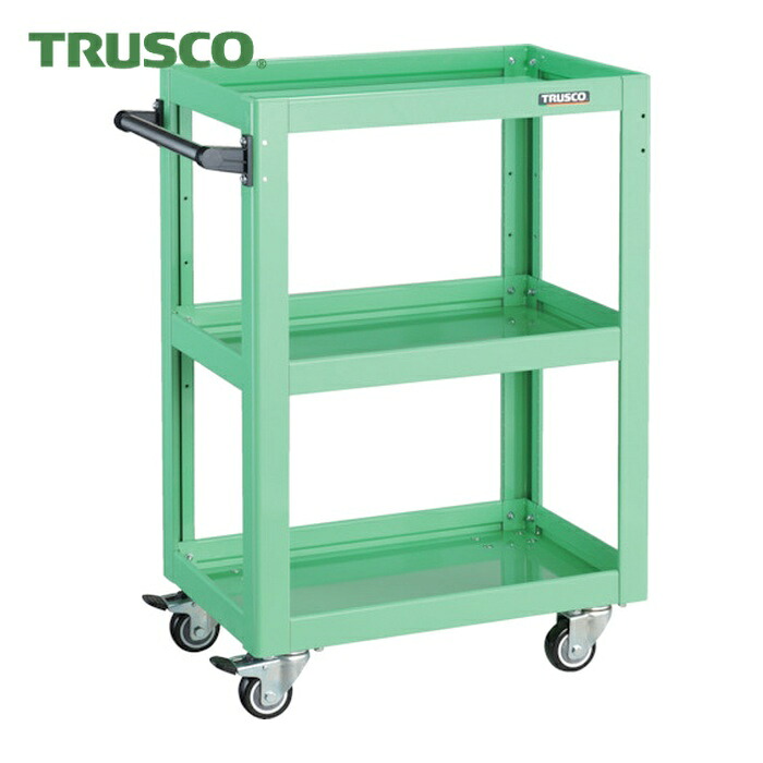 トラスコ TRUSCO ツールワゴン ドルフィン 600×400 ウレタン車輪 ヤンググリーン (1台) DLWS-963U-YG