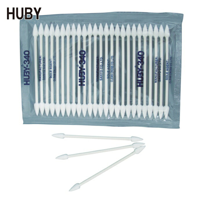 HUBY 3in 実業用綿棒 (先っちょ唐きび型)CA-003 (25000本入) (1箱) CA-003
