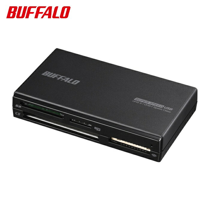 バッファロー UHS-II対応 USB3.0 マルチカードリーダー ブラック (1個) BSCR700U3BK