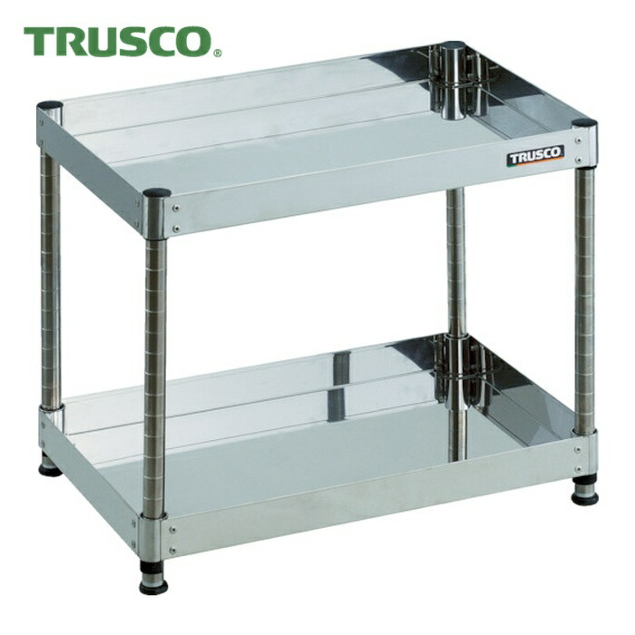 トラスコ TRUSCO ステンレスワゴン 304クリーンフェニックス ラック型 900X600 2段 (1台) CPE3-R692