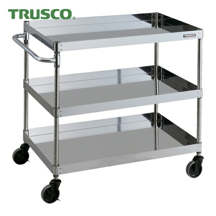 トラスコ TRUSCO ステンレス製ワゴン クリーンフェニックスワゴン SUS430 W1200×D600×H880 3段 (1台) CPE4-9123 46,062円