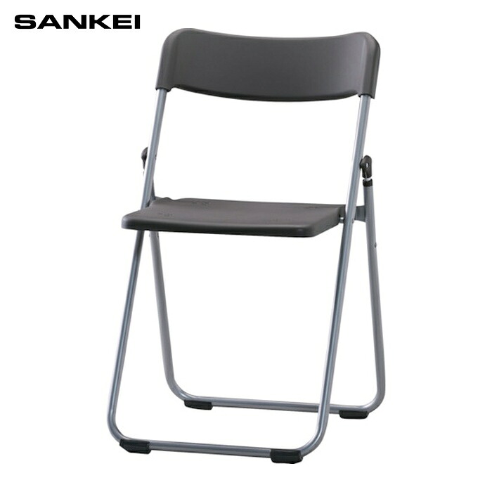 SANKEI 折りたたみパイプイス 超軽量1.9kg チャコールグレー (1脚) CF67-MS-CG