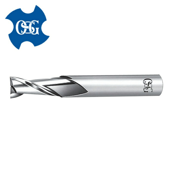 OSG オーエスジー CA-RG-EDS-10.5 超硬スクエアエンドミル 2刃ショート 銅 アルミ合金用 刃径10.5mm シャンク径12mm 8502105 (1本)