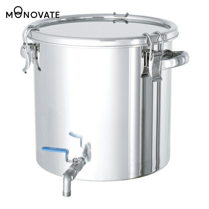 MONOVATE ステンレス鋼貯蔵タンク 引っ切り無い密閉貯蔵タンク(どんぶり鉢弁膜付) 10L (1個) CTHV-24