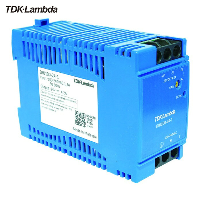 TDKラムダ DRJ100-24-1 DIN線路初っ切り専用単一のもの型ワット数 DRJ 100W 差しつかえる端子 (1台)