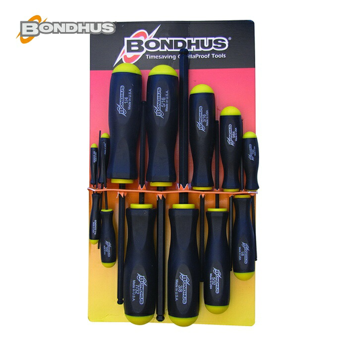 ボンダス BONDHUS BSX13 ボールポイント ドライバー インチ セット13本組(0.050-3/8) No.10637 (1S)