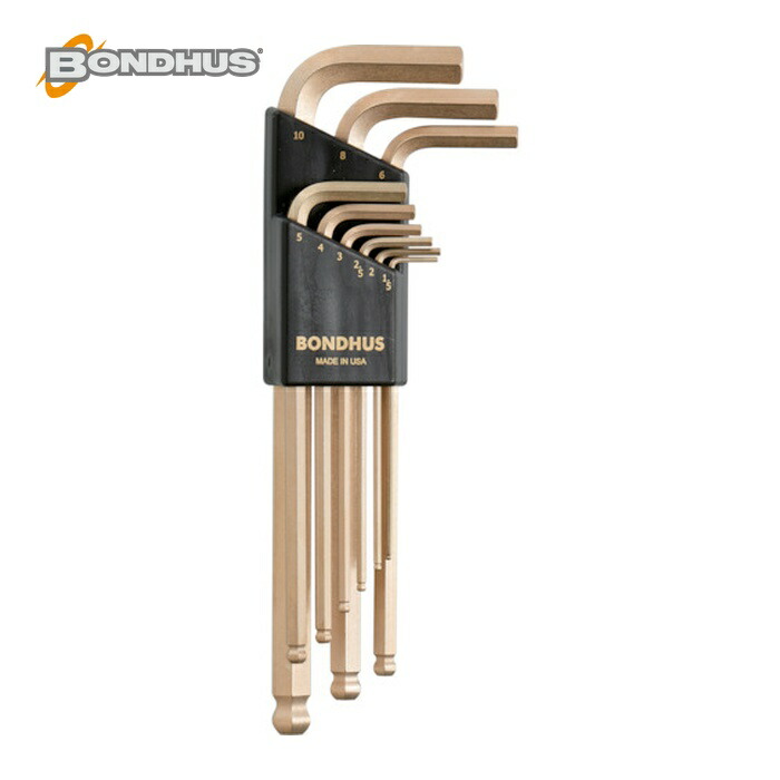 ボンダス BONDHUS BLX9MG ボールポイント L-レンチ ゴールド セット9本組(1.5-10mm) (1S)