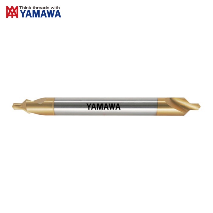 ヤマワ 弥満和 CE-QL-V-L-100-1X4 ロングシャンクコーティング強ねじれ溝A形90° センタ穴ドリル CE-QL V L100 1X90°X4 (1本)