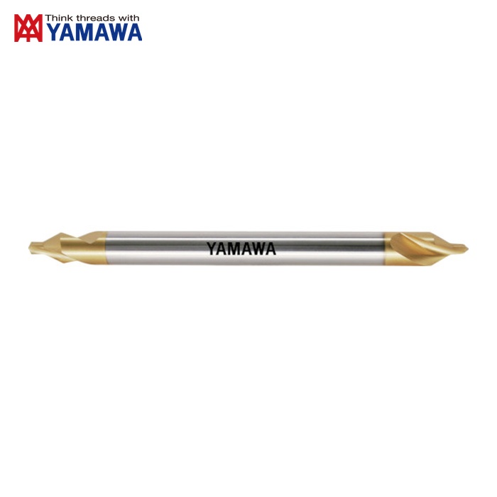 ヤマワ 弥満和 CE-SL-V-L-100-1X4 ロングシャンクコーティング強ねじれ溝A形60° センタ穴ドリル CE-SL V L100 1X60°X4 (1本)