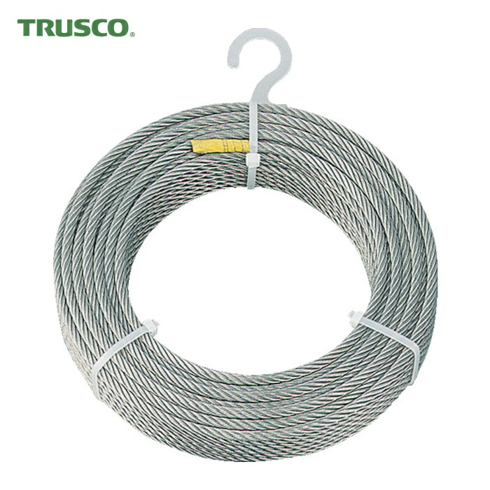 トラスコ TRUSCO ステンレスワイヤロープ Φ8.0mmX10m (1巻) CWS-8S10