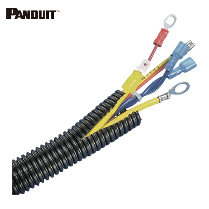 パンドウイット PANDUIT CLT150N-D630 コルゲートチューブ 耐熱性ナイロン6 細長い切口付き添い人黒 口径40粍 152.4m (1巻)