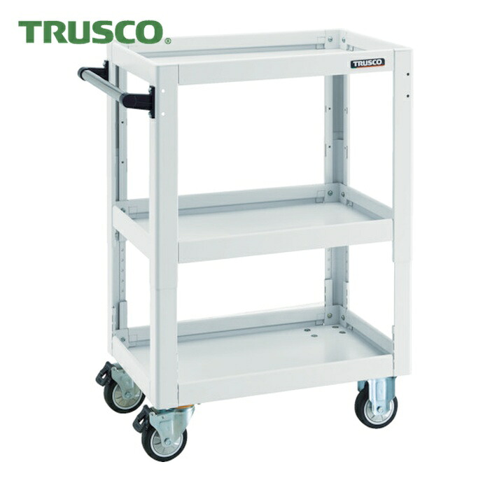トラスコ TRUSCO ツールワゴン ドルフィン 高さ調節式 W600 ウレタン車輪 ホワイト (1台) DLWS-A973U-W 25,397円