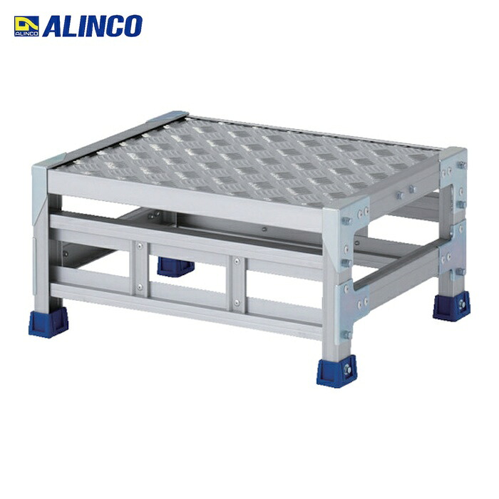 アルインコ ALINCO 作業台(天板縞板タイプ)1段 天板寸法500×400mm高0.25m (1台) CSBC125S