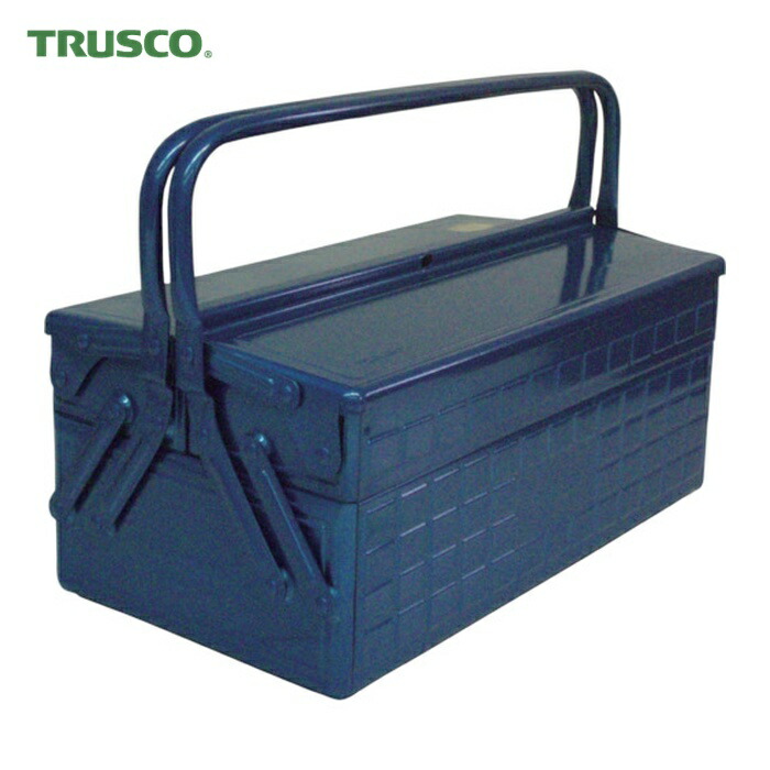 トラスコ TRUSCO 2段式工具箱 412X220X289 ブルー (1個) GL-410-B