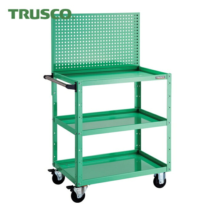トラスコ TRUSCO ツールワゴン イーグルワゴン 上部パンチングパネル 600&times;400&times;1330 ヤンググリーン (1台) EGW-P973-YG｜工具ランド　いたわり館
