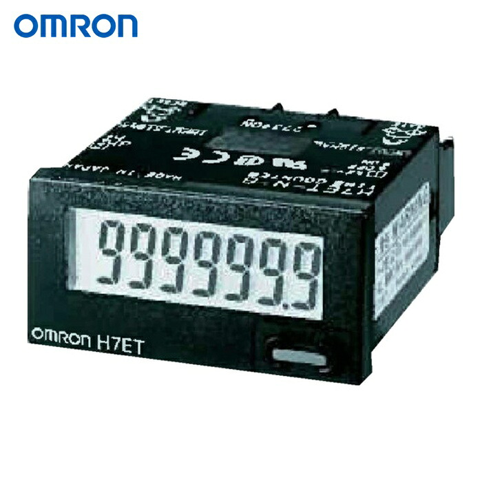オムロン OMRON H7ET-NV-BH 小形タイムカウンタ 7桁 電圧入力 バックライトあり リセットキーあり ブラック (1個)