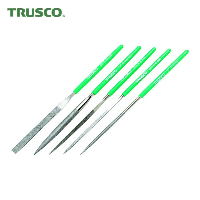 トラスコ TRUSCO ダイヤモンドヤスリ 精密用#400 5本セット 全長180mm(8本組サイズ) (1S) GS-8-SET-400