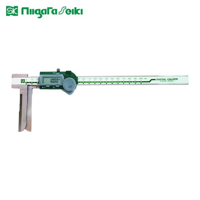 SK 新潟精機 GDCS-200IK デジタルインサイドノギスナイフエッジ型 200mm (1台)|工具ランド いたわり館