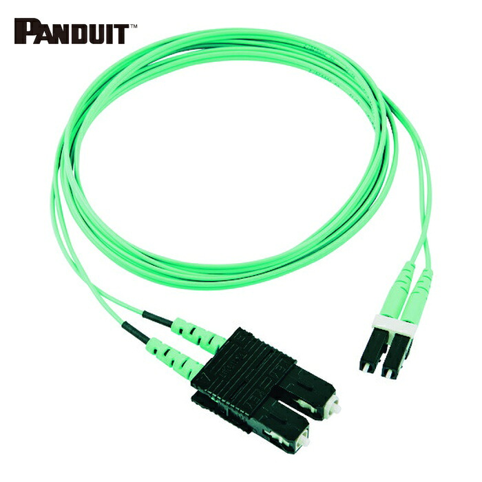 パンドウイット PANDUIT FX2ELLNSNSNM010 光ファイバーパッチコード OM3(低損失タイプ) 片端SCデュプレックス片端LCデュプレックス LSZH 10m (1本)
