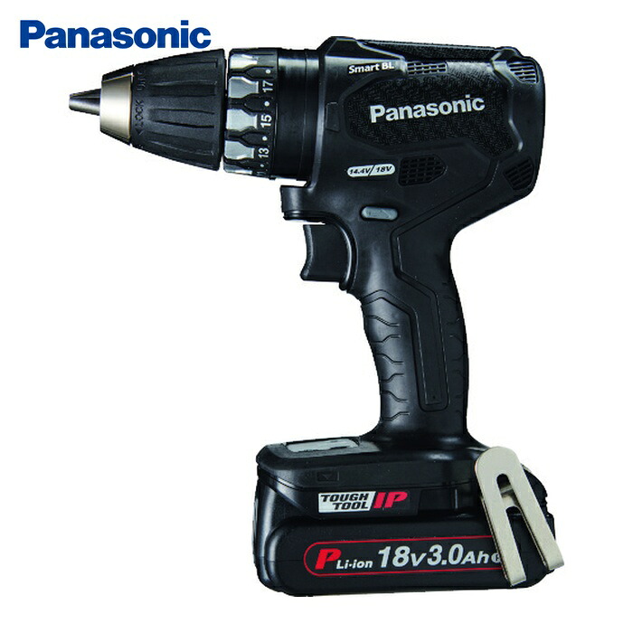 パナソニック Panasonic EZ74A3PN2G-B デュアル 18V3.0Ah 充電式ドリルドライバー 黒 (1台)