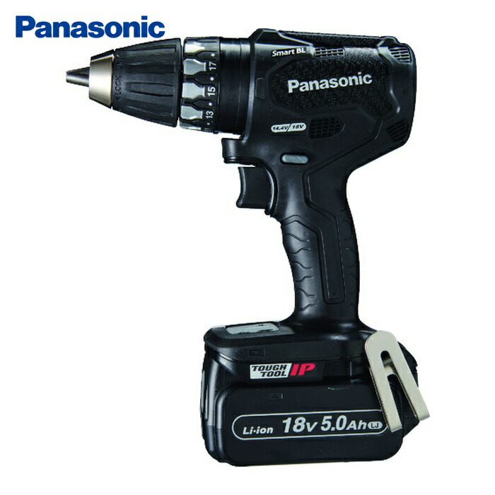 パナソニック Panasonic EZ74A3LJ2G-B デュアル 18V5.0Ah 充電式ドリルドライバー 黒 (1台)