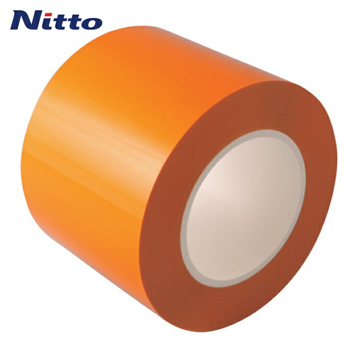 日東エルマテ ラインテープ E-CR(BC) 0.16mm×100mm×50m オレンジ (1巻) E-CR100YR