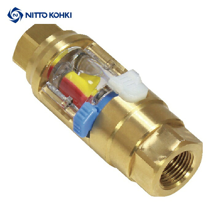 日東工器 FMC-30-3F BRASS FKM フローモニター(レンズ交換タイプ)取付ねじRC3/8(74579) (1個)