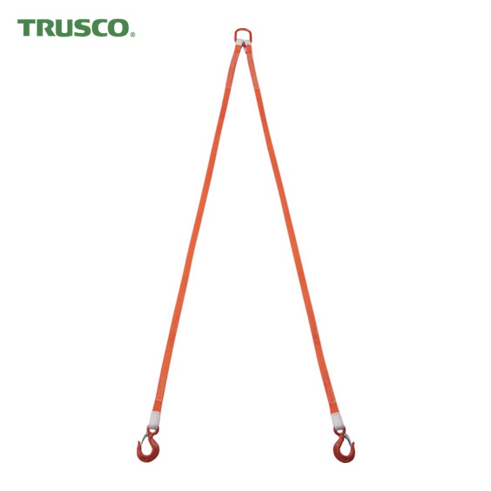 トラスコ TRUSCO 2本吊ベルトスリングセット 25mm幅X2m 吊り角度60°時荷重0.86t(最大使用荷重1t) (1S) G25-2P20