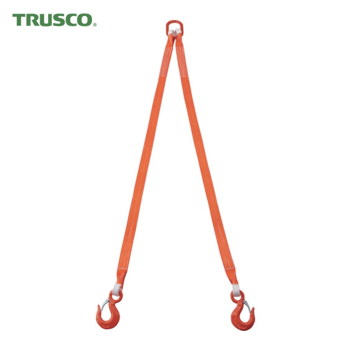 トラスコ TRUSCO 2本吊ベルトスリングセット 50粍幅X2m 吊り角度60°時掛け目2.58t(最大限度当て嵌める掛け目3t) (1S) G50-2P20