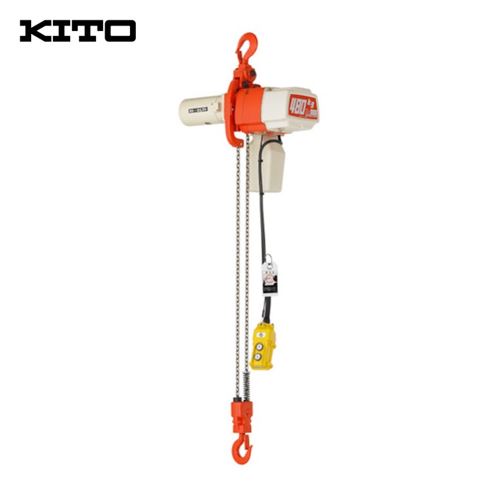 キトー ED48ST 電気チェーンブロック キトーセレクト ED形 定格荷重480kg 揚程3m 単相100V2速形 ED48ST (1台)