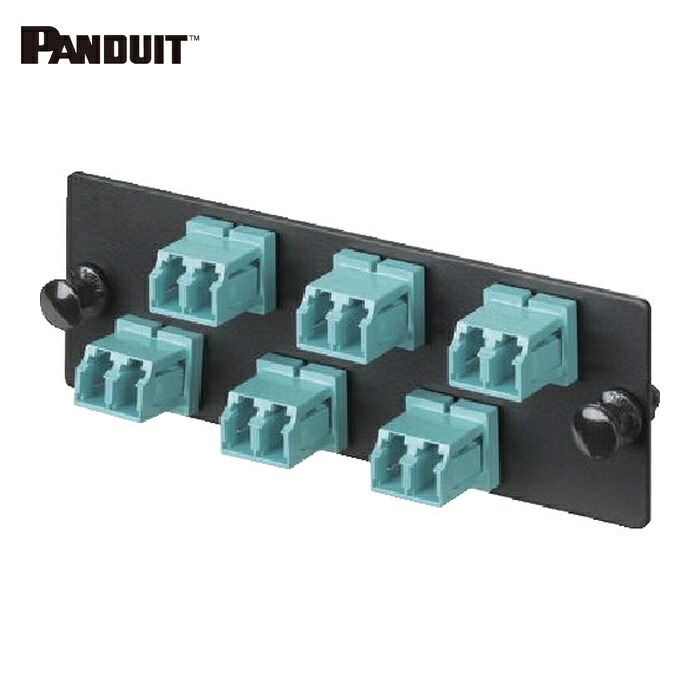 パンドウイット PANDUIT FAP6WAQDLCZ 光ファイバー LCアダプタパネル デュプレックス 12芯 OM3/OM4 FAP6WAQDLCZ (1個)|工具ランド いたわり館