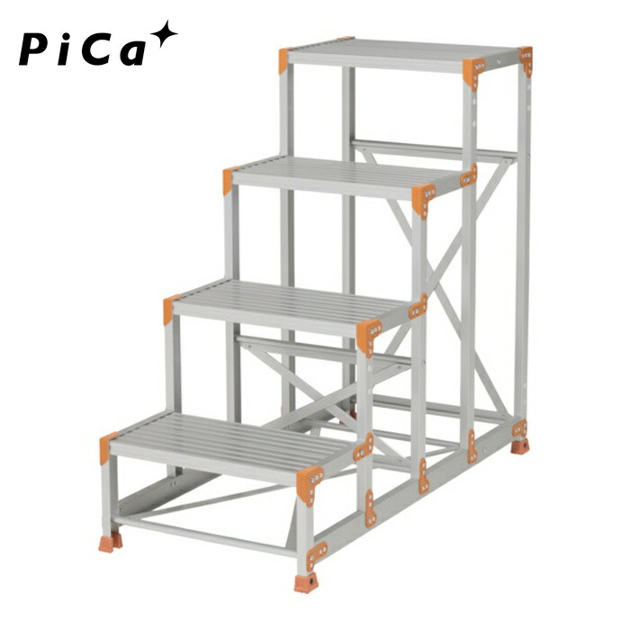 ピカ Pica FGN-46120-30 作業台 FGN型 4段W600×D400×H1200踏ざん奥行300 (1台)