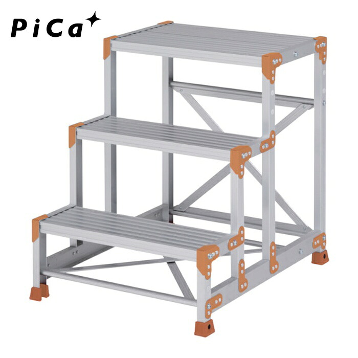 核分裂爆弾 Pica FGN-3675 やり方台 FGN型 3段W600×D400×H750 (1台)