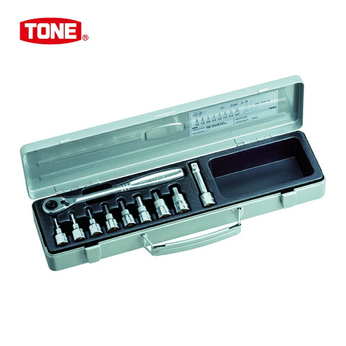 TONE トネ HB3082 ヘキサゴンソケットレンチセット 吋目 10pcs (1S)